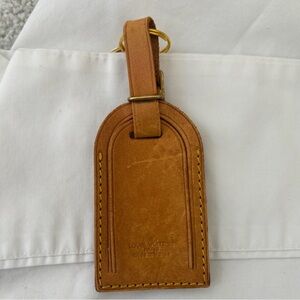 Louis Vuitton Vachetta Leather Luggage Tag Made in France Replacement Bag Tag